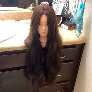 Brown lace front wig